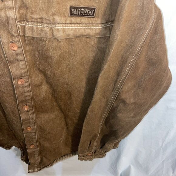 Pelle MB Pelle Men’s Work Jacket Size 2XL Brown Thick Workwear Outdoors Comfort - Picture 7 of 12